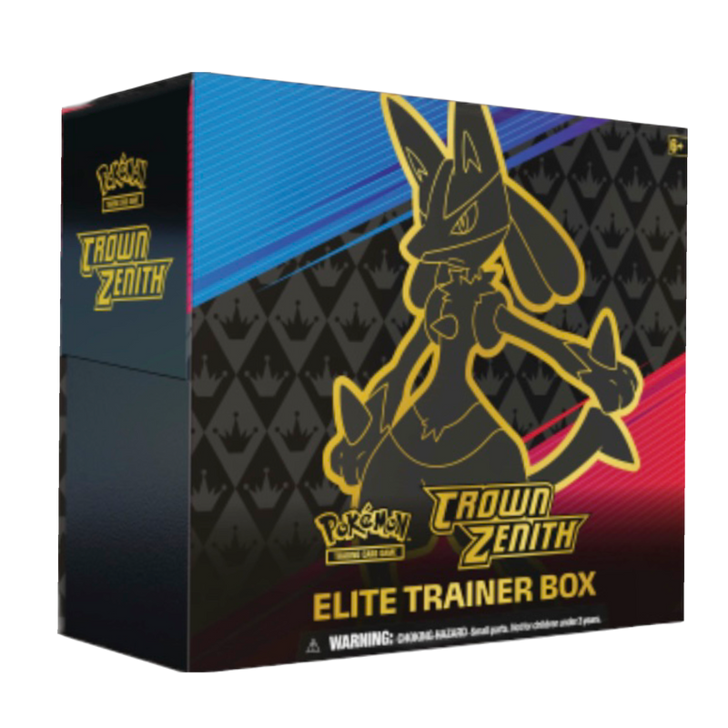 New Pokemon Crown Zenith Elite Trainer Box, collectible card game, sealed package, vibrant design