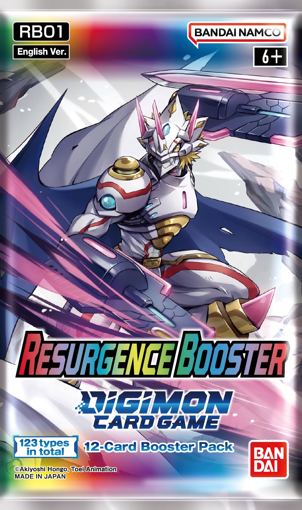New Resurgence Booster Pack for Digimon TCG featuring rare collectible cards, sealed pack