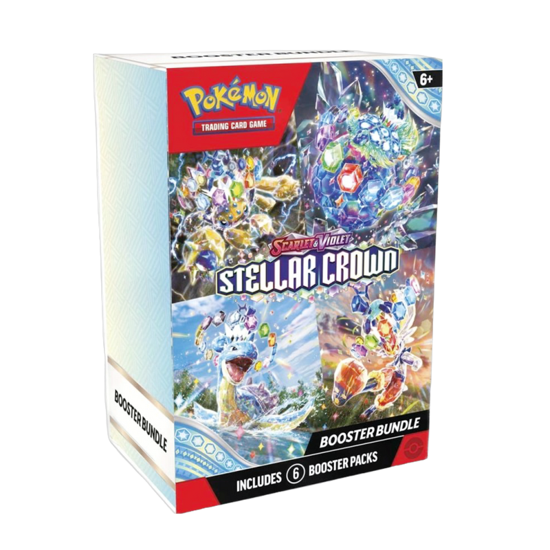 New Stellar Crown Booster Bundle Pokemon pack featuring exclusive cards, collector's edition