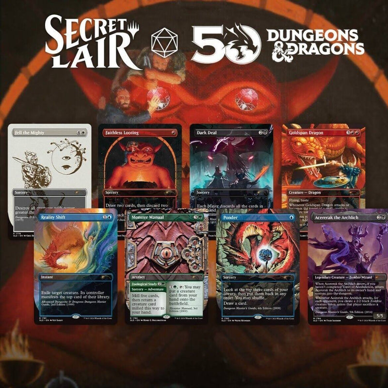 New Magic Secret Lair Drops limited edition collector's set, featuring exclusive artwork and rare cards