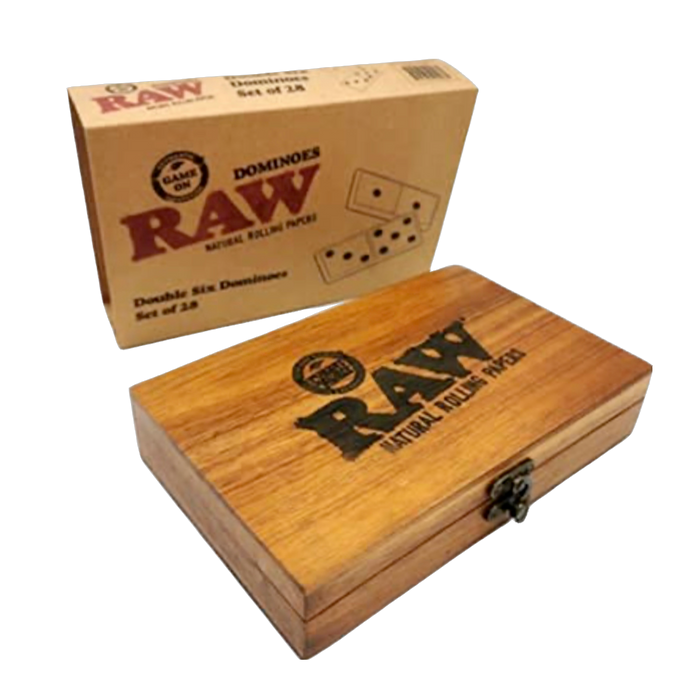 Raw Dominoes Set with Wood Case