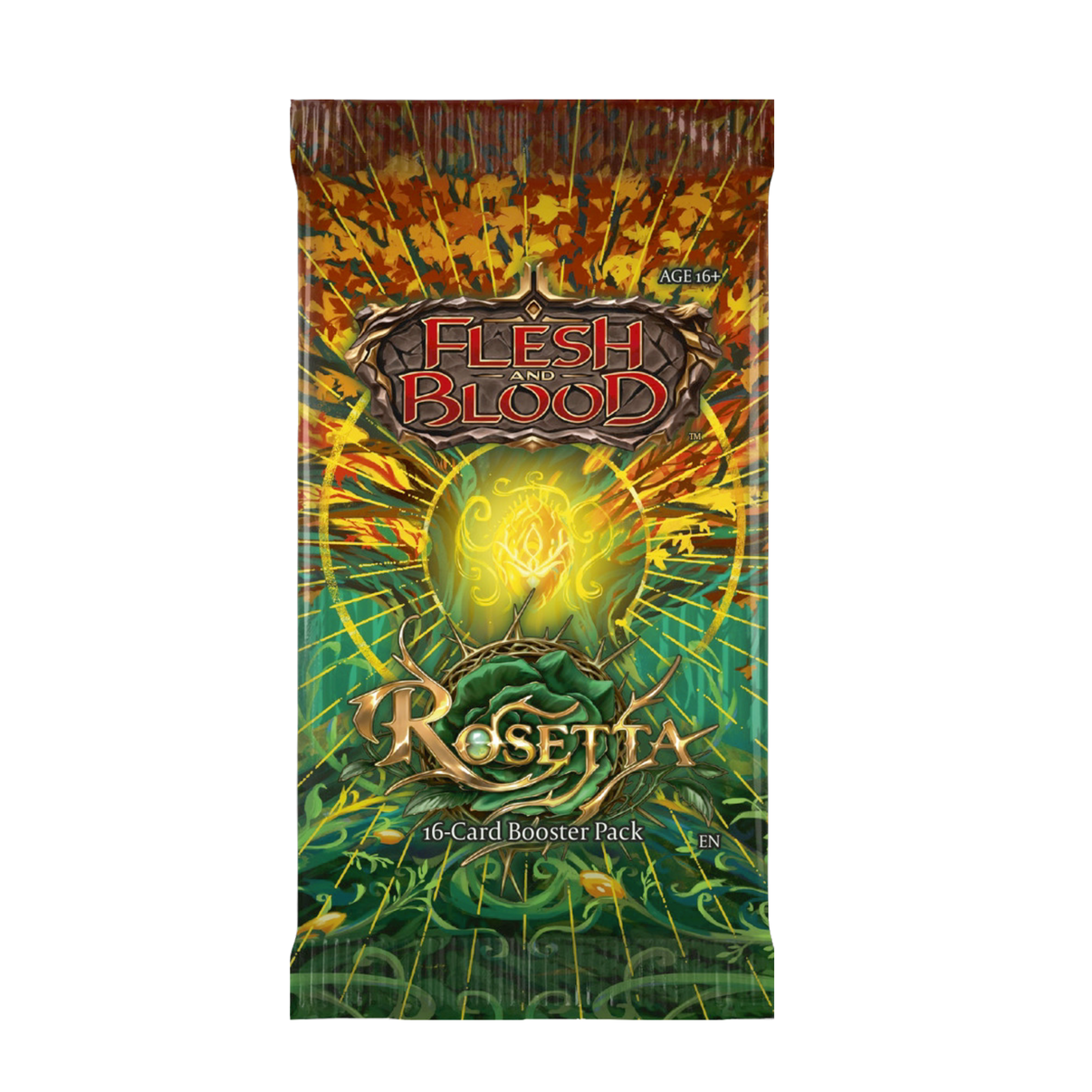 Flesh and Blood Rosetta Booster Pack First Edition, collectible card game pack, rare find for gamers