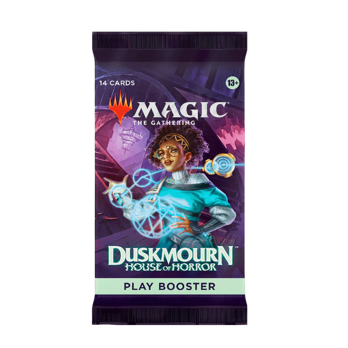 Magic: The Gathering Duskmourn Booster Pack featuring rare cards for strategic play and collection