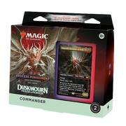 Magic the Gathering Duskmourn Single Commander Deck featuring exclusive foil cards, strategy guide, and custom box for col...
