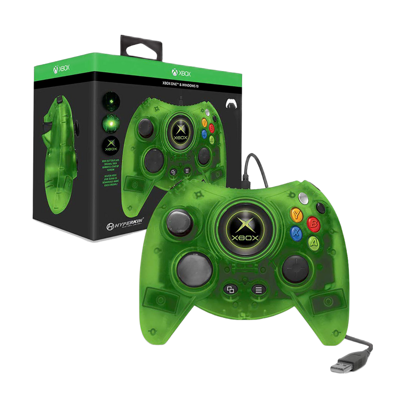 Buy new XBOX Duke Official Controller for XBOX One in sleek black design, ergonomic grip, wireless connectivity