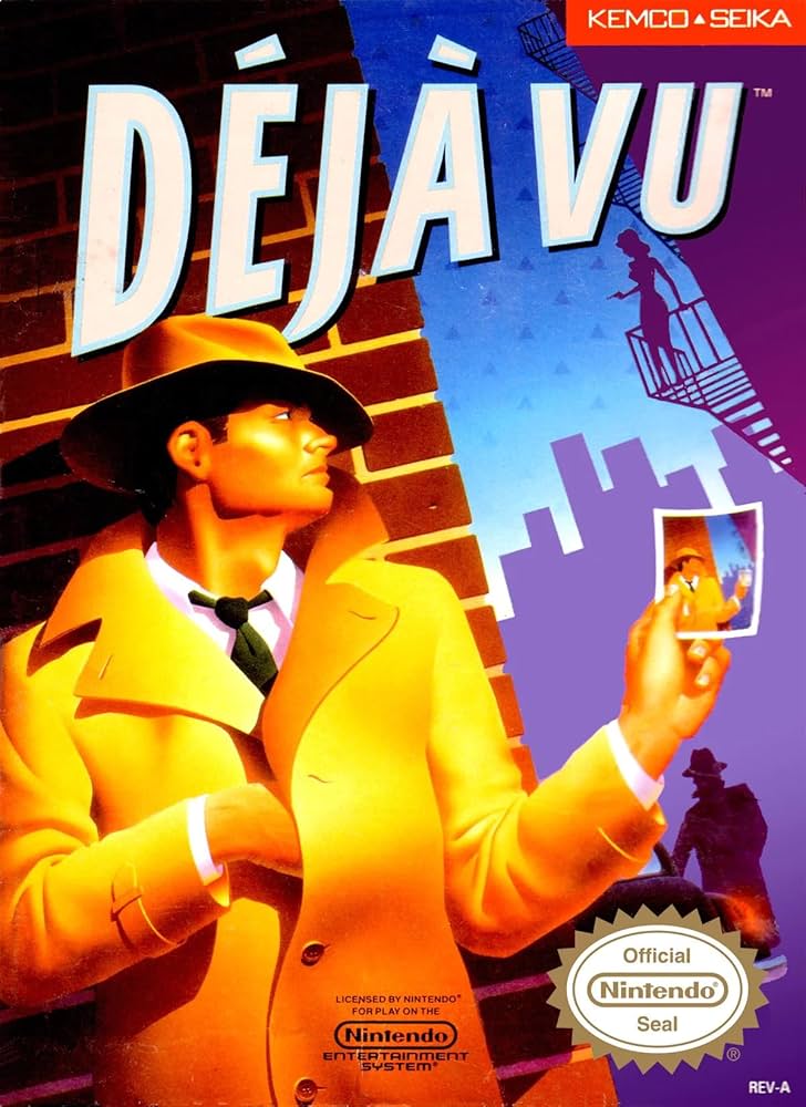 Retro Deja Vu | NES video game cartridge, classic 8-bit mystery adventure, collectible condition