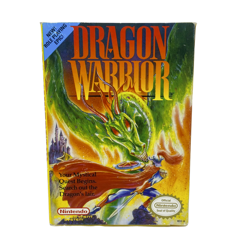 Vintage Dragon Warrior | NES game cartridge, classic 8-bit RPG for Nintendo, collectible condition