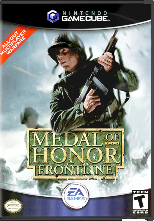 Medal of Honor Frontline Gamecube, classic WWII shooter game, vivid graphics, for collectors and fans