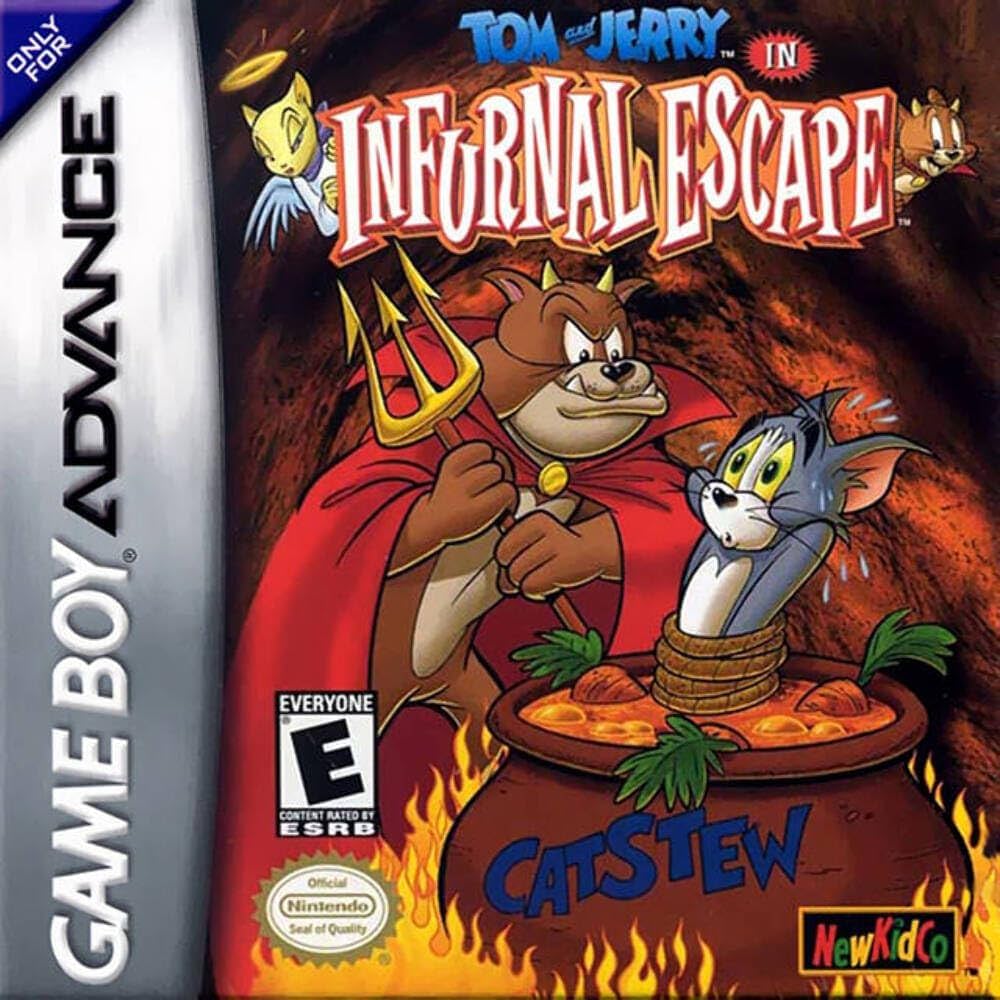 Tom & Jerry Infurnal Escape GBA game cartridge, classic animated action for Game Boy Advance, collectible
