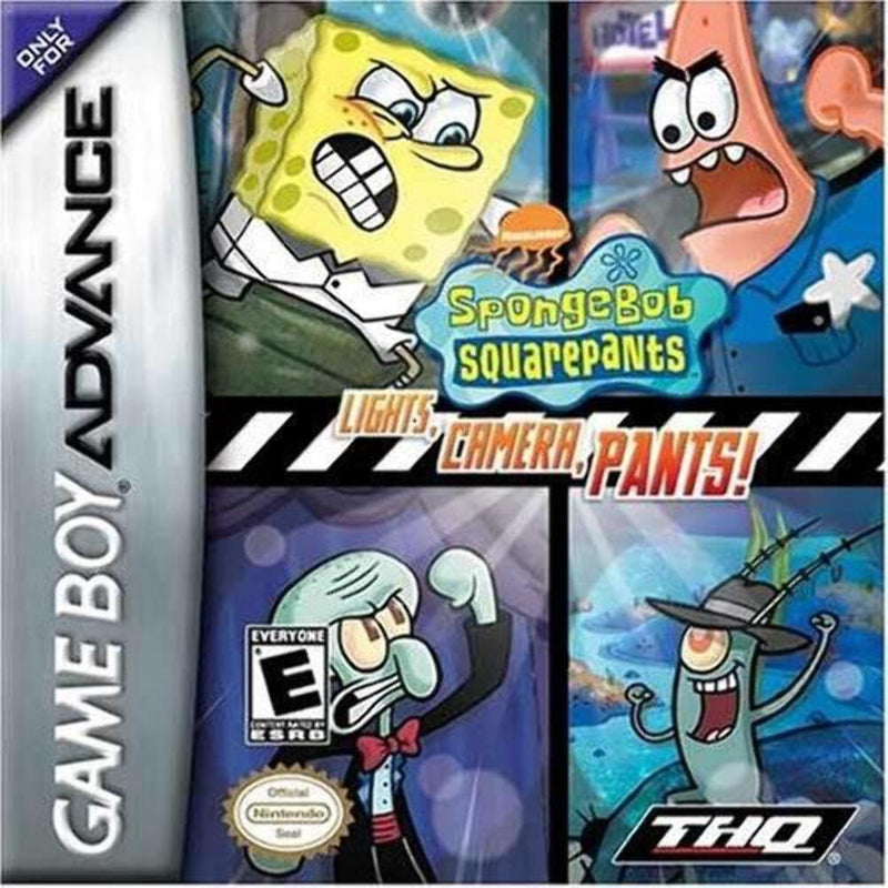Buy Spongebob Lights, Camera, Pants GBA game, colorful family-friendly adventure for Game Boy Advance enthusiasts