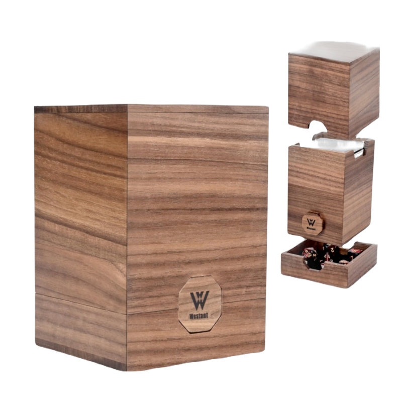 Westant Black Walnut Deck Box in dark wood finish, durable outdoor storage solution, 100-gallon capacity