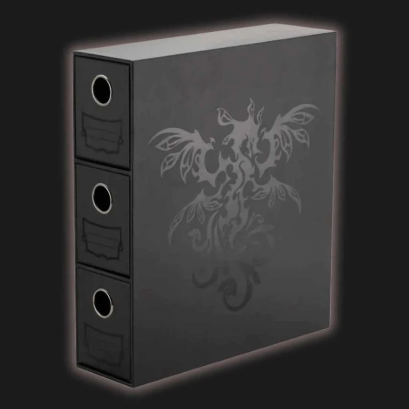 Buy new Dragon Shield Fortress Card Drawers in sleek black, durable plastic, stackable design for game enthusiasts