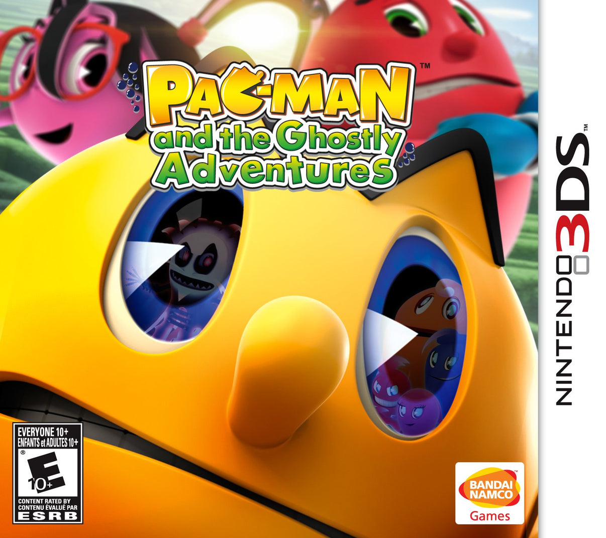 Pacman and the Ghostly Adventures 3DS game, vibrant graphics, family-friendly action-adventure for Nintendo console