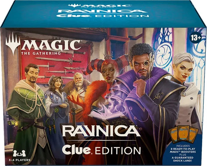 Buy now Ravnica Clue Edition Magic the Gathering new release, collector's set with exclusive artwork