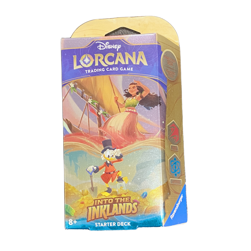 New Lorcana Into the Inklands Starter Decks, collectible card game, vibrant artwork, for strategic play