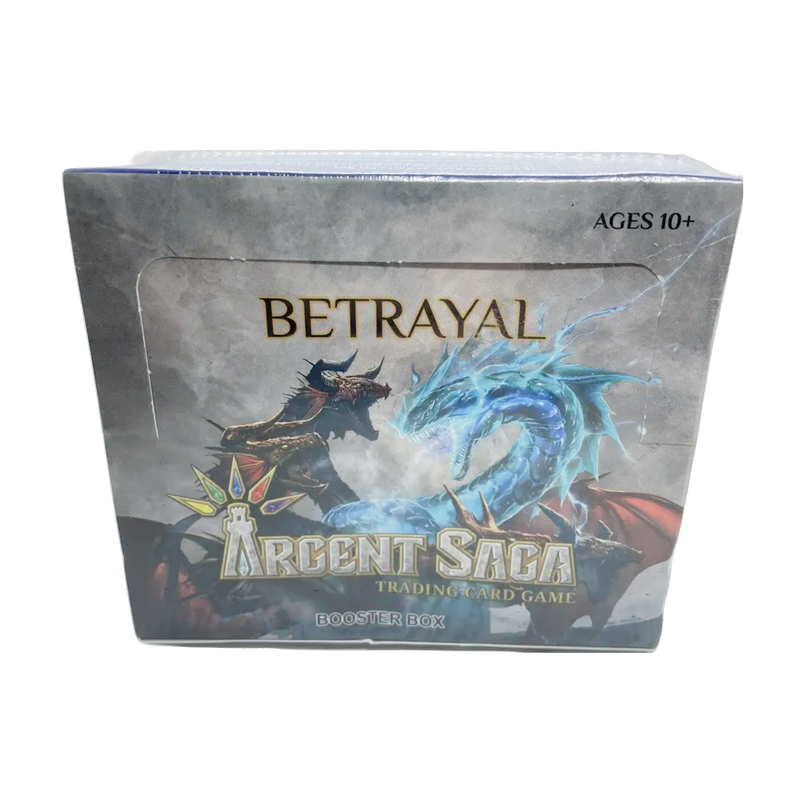 New Argent Saga Betrayal Booster Box, sealed collectible card game pack, exclusive artwork edition