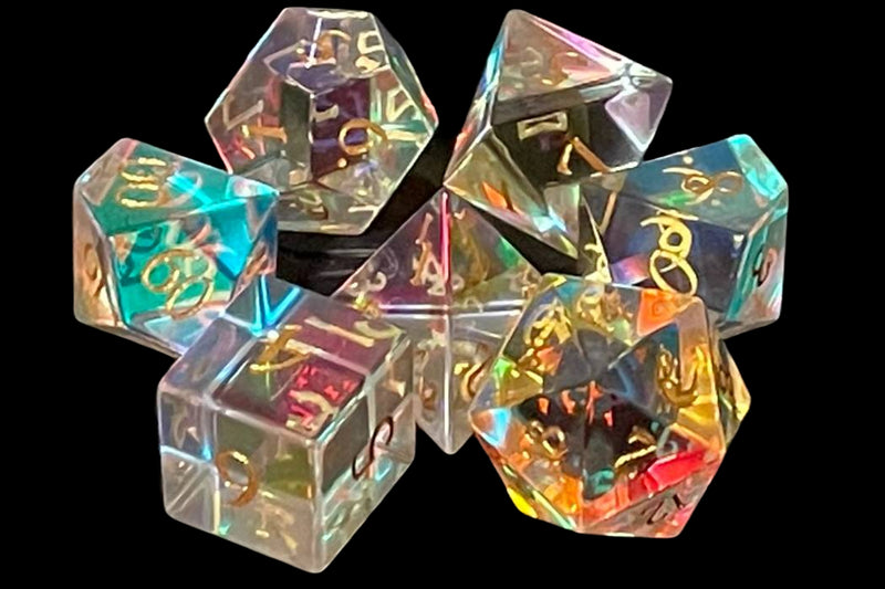 Old School Dice Packs in vibrant colors, polyhedral set for RPGs, durable acrylic, 20-piece collection