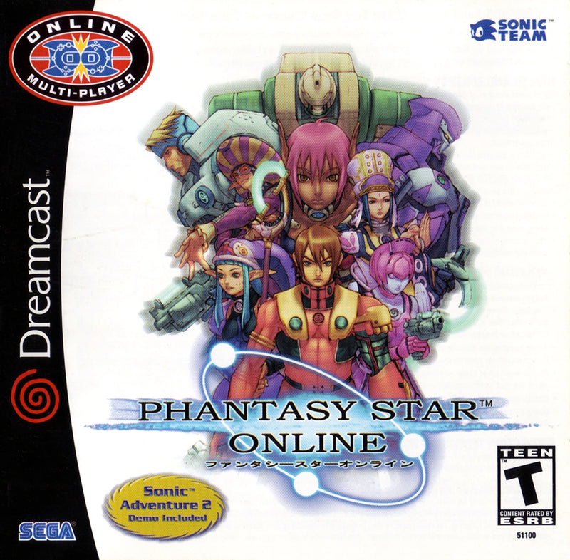 Dreamcast classic game Phantasy Star Online, vintage RPG for retro gaming enthusiasts