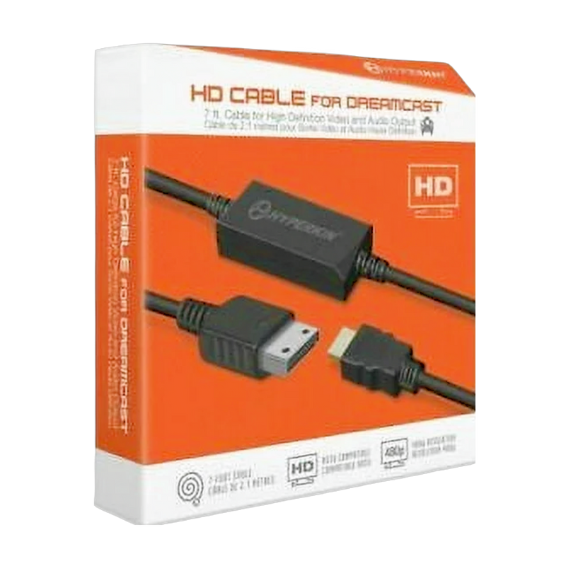 New Dreamcast HDMI Output Cable for high-definition gaming, plug-and-play setup, durable black design