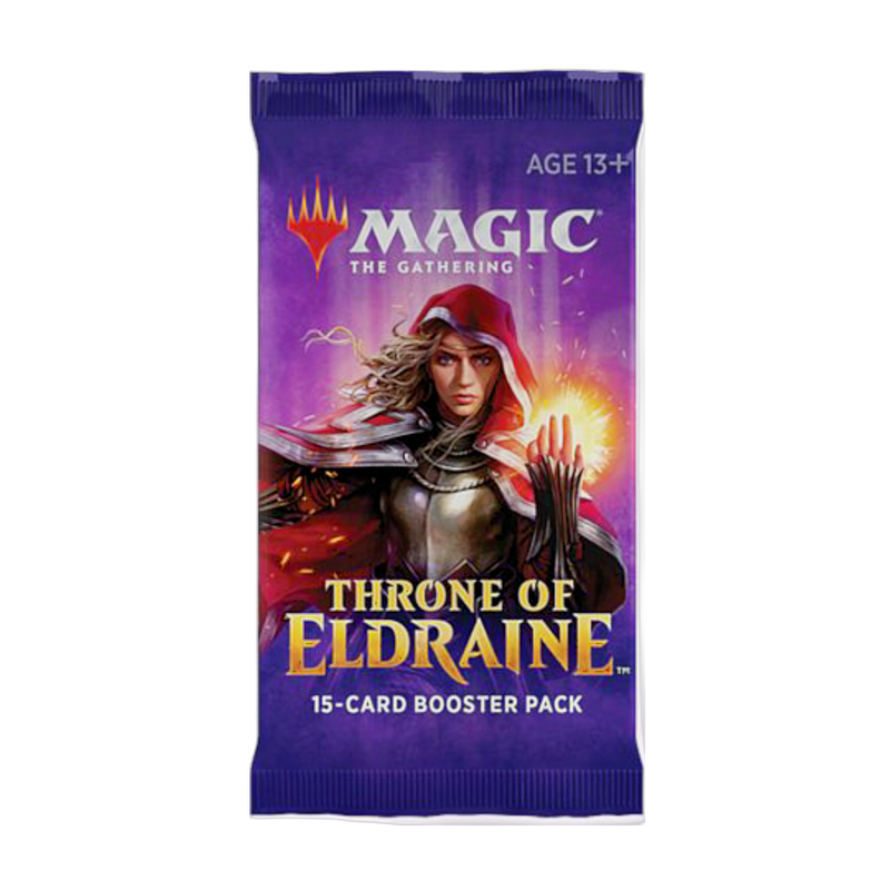 New Throne of Eldraine Booster Pack, Magic: The Gathering collectible cards, sealed and unopened