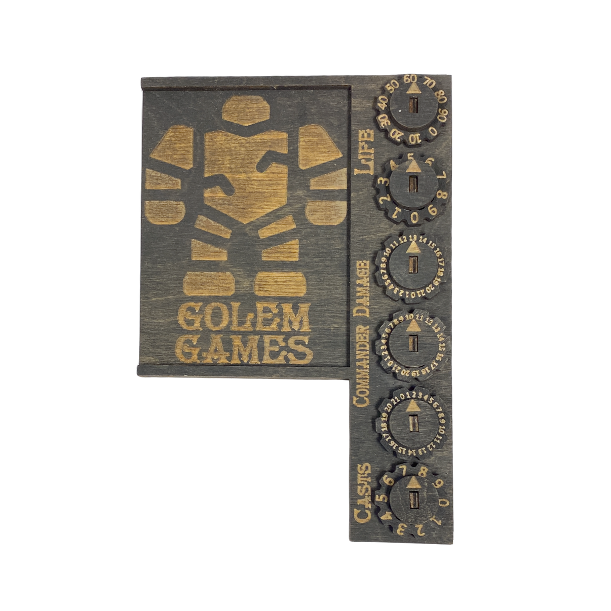 Board game organizer Golem Games Command Zone in black, durable plastic, compact design for tabletop gamers