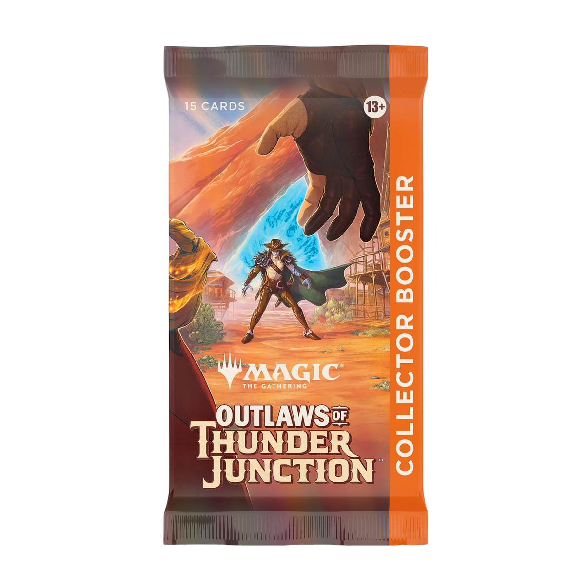 Magic: The Gathering Outlaws of Thunder Junction Collector Booster Pack featuring rare cards, limited edition artwork, and...