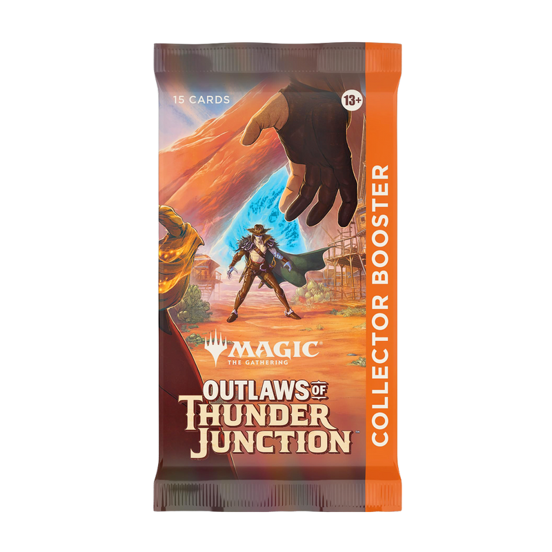 Magic: The Gathering Outlaws of Thunder Junction Collector Booster Pack featuring rare cards, limited edition artwork, and...