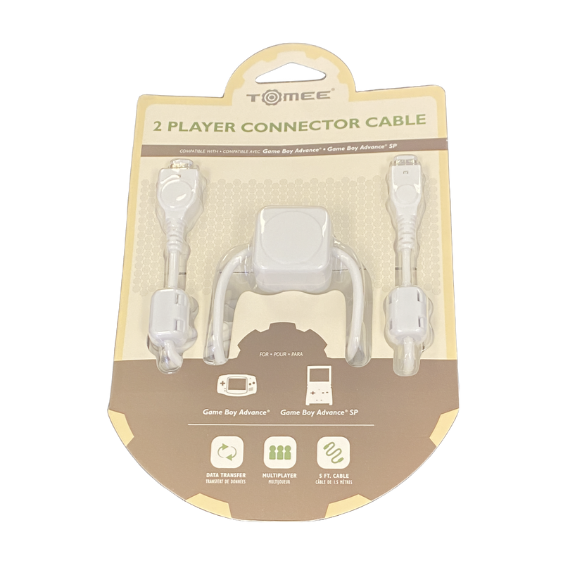 GBA / GBA SP Link Cable for multiplayer gaming, durable black cord, compatible with Game Boy Advance models