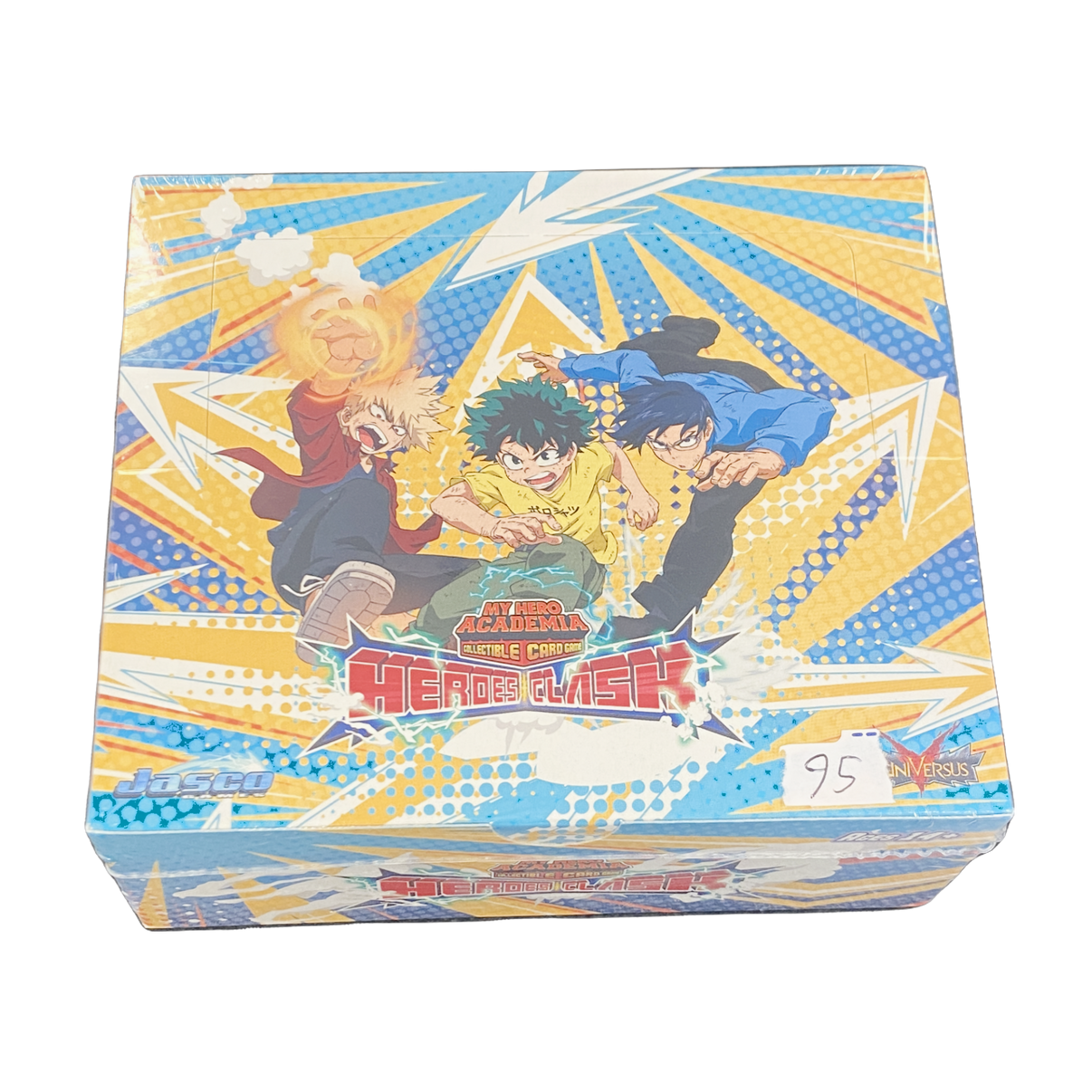 Buy now My Hero Academia CCG Heroes Clash Booster Box Set 1, new collectible card game set, vibrant packaging