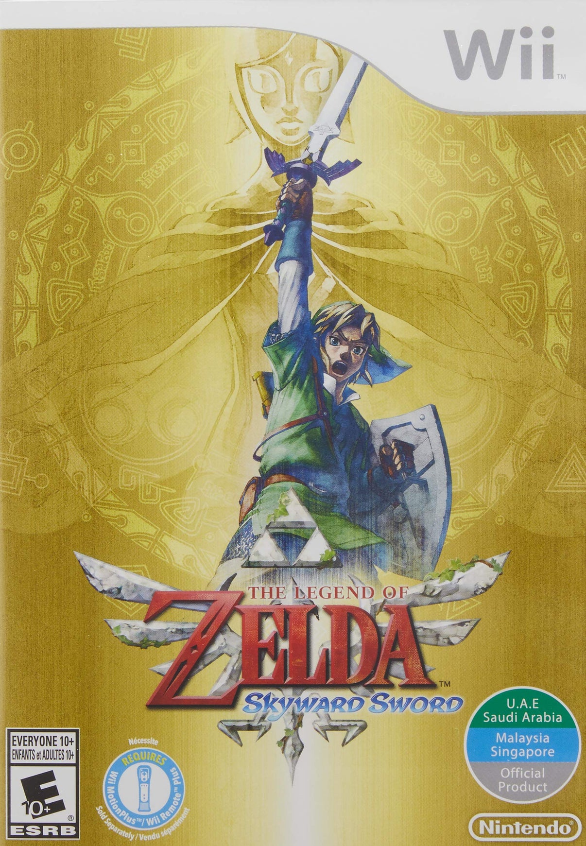 Wii game "The Legend of Skyward Sword" featuring epic fantasy adventure in vibrant graphics for immersive gameplay