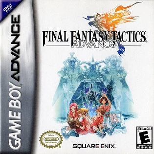Final Fantasy Tactics GBA game cartridge, classic strategy RPG for Game Boy Advance, vibrant cover art