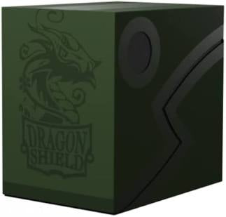 Dragon Shield Double Shell Deck Box in vibrant red, durable hard plastic, secure card storage solution for gamers