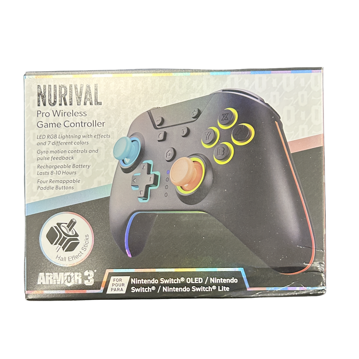 Buy now Nurival Wireless Switch 2/Switch Controller | New, ergonomic design, black, rechargeable battery, for gaming enthu...