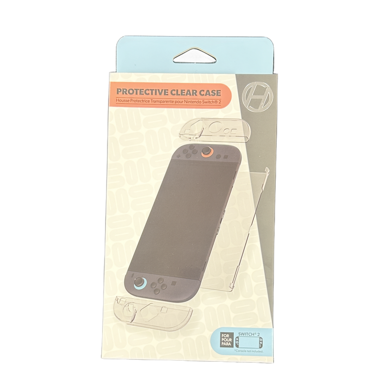 Hyperkin Protective Clear Case for Switch 2, new durable transparent cover, shock-resistant, easy access to ports