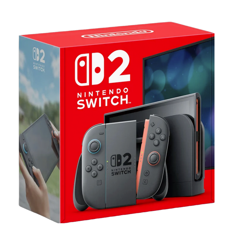 New Nintendo Switch 2 Console in sleek black, latest model with enhanced graphics and extended battery life, perfect for g...