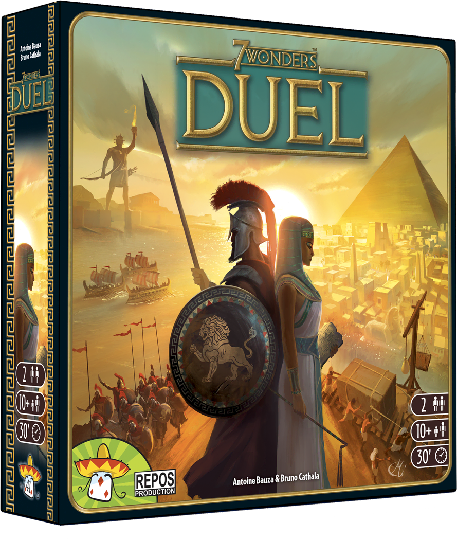 7 Wonders Duel strategy board game for 2 players, competitive ancient civilization theme