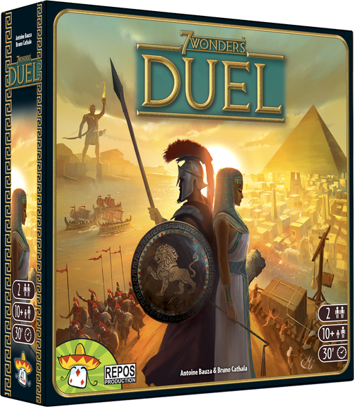 7 Wonders Duel strategy board game for 2 players, competitive ancient civilization theme