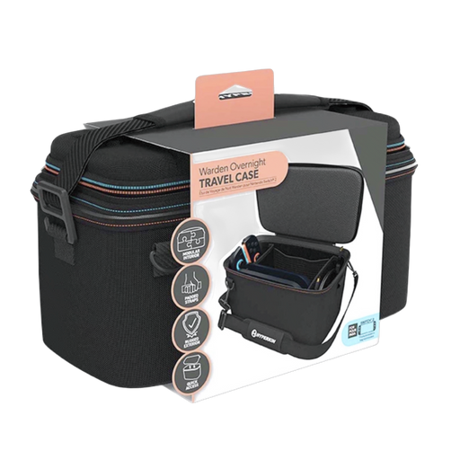 Hyperkin Warden Switch 2 Travel Case, new durable black nylon, secure fit for Switch 2, compact size for gamers on the go
