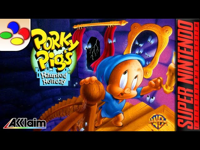 Porky Pig’s Haunted Holiday SNES game — classic Looney Tunes spooky platformer adventure.