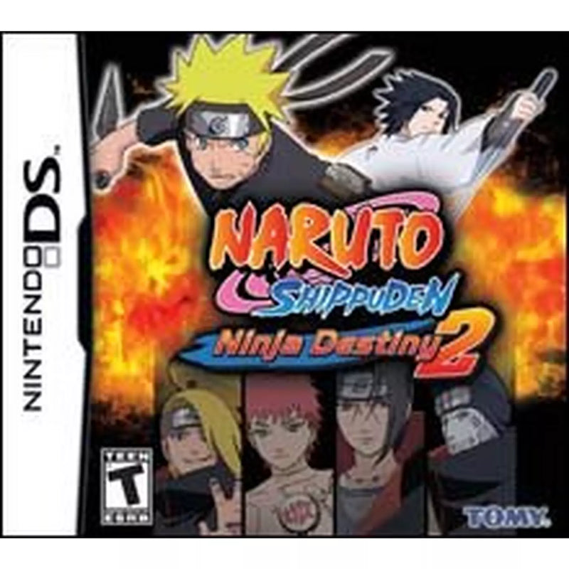 Naruto Shippuden Ninja Destiny 2 DS game cartridge, action-packed anime fighting game for Nintendo DS