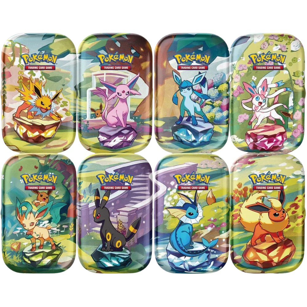 Buy new Randomly Assorted Pokemon Prismatic Evolution Mini-Tin, colorful collectible cards in a compact metal case for fans