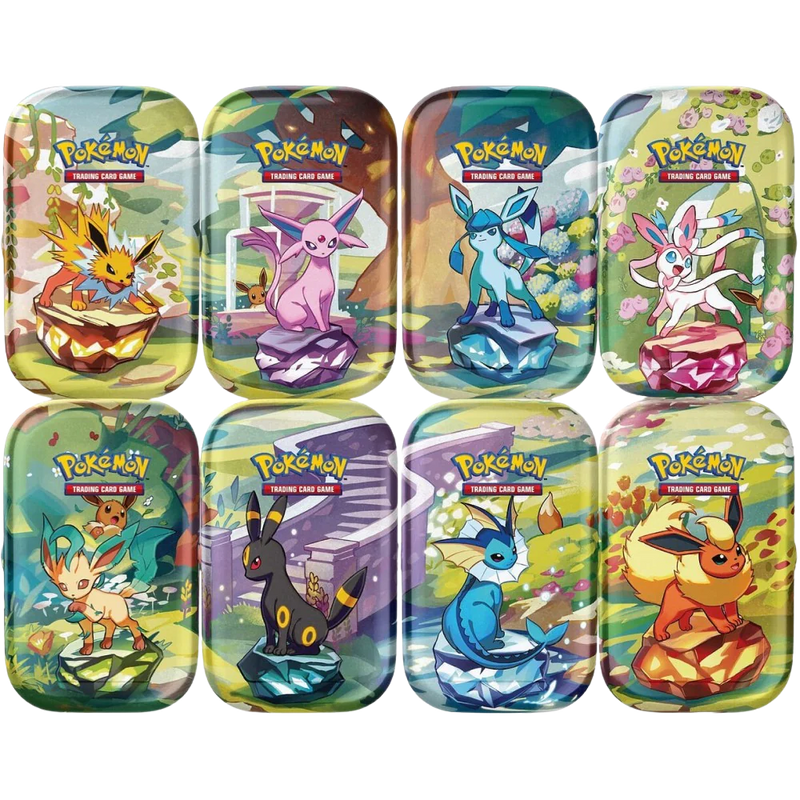 Buy new Randomly Assorted Pokemon Prismatic Evolution Mini-Tin, colorful collectible cards in a compact metal case for fans