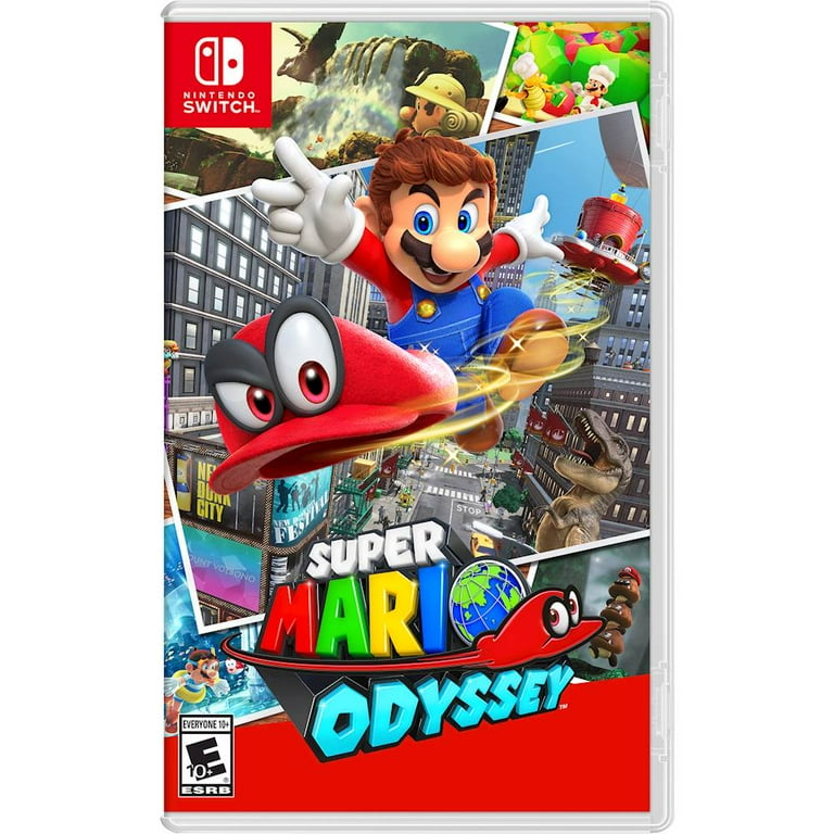 Buy Super Mario Odyssey for Switch, vibrant 3D adventure game, family-friendly, Mario in red cap