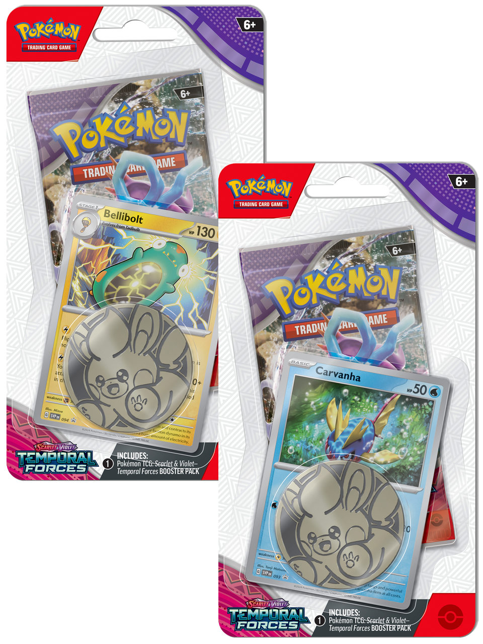 New Pokemon Temporal Forces Check Lane Booster Pack, sealed collectible card game pack, vibrant artwork