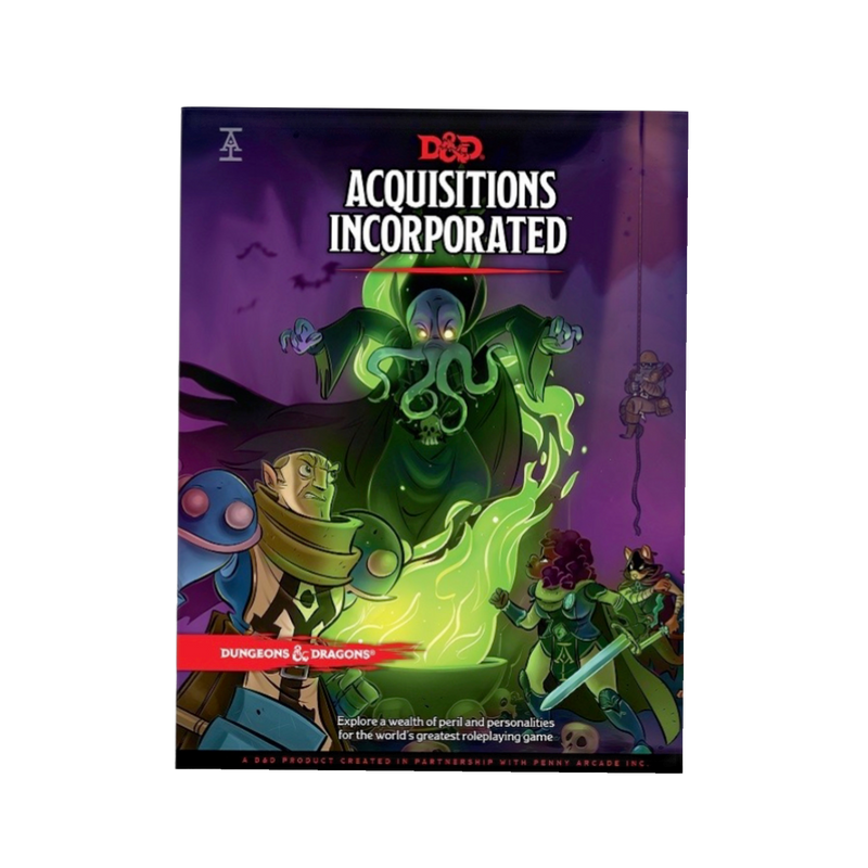 Acquisitions Incorporated 5th Edition D&D hardcover guidebook, fantasy role-playing game accessory