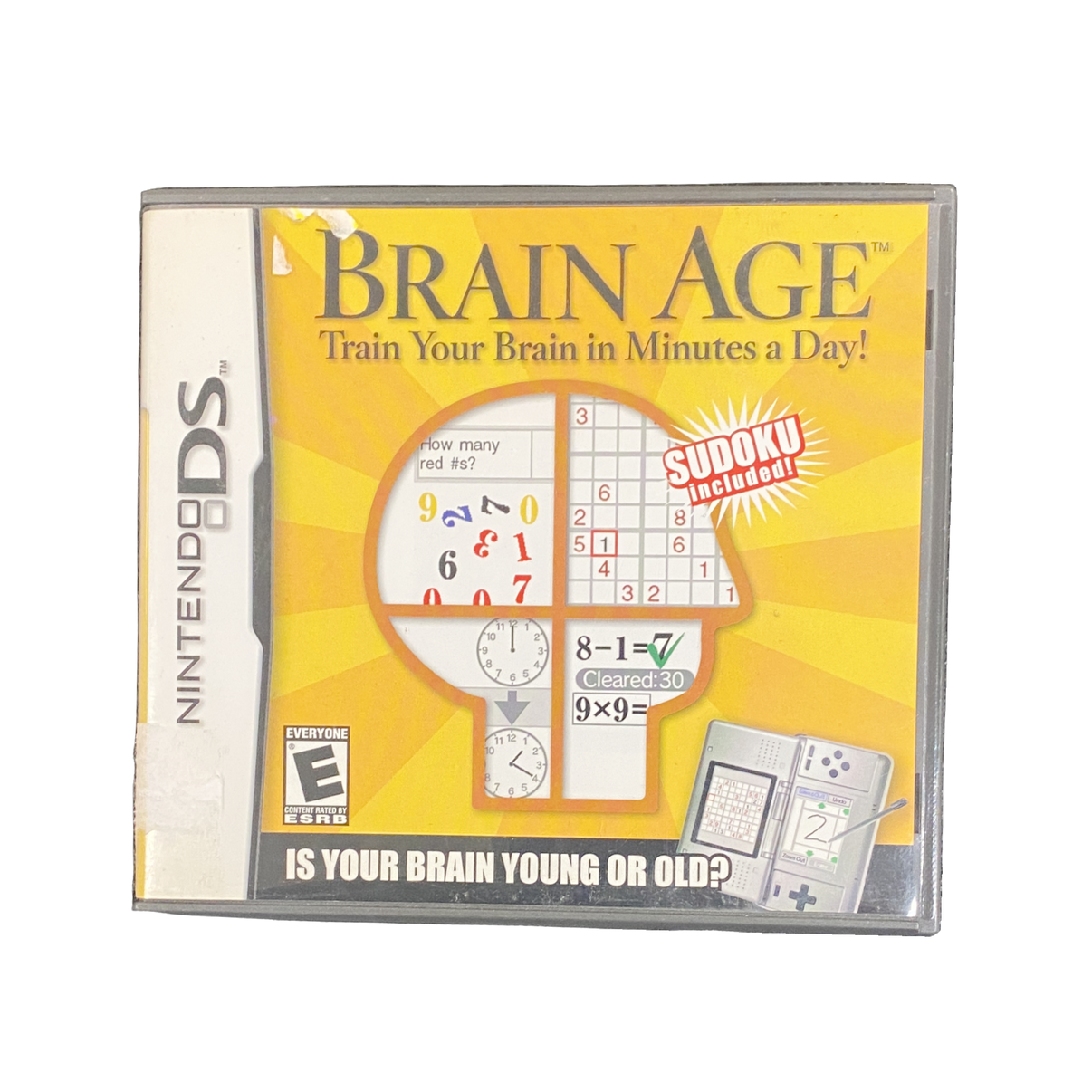 Brain Age DS game, educational puzzle for Nintendo DS, brain training software, family-friendly