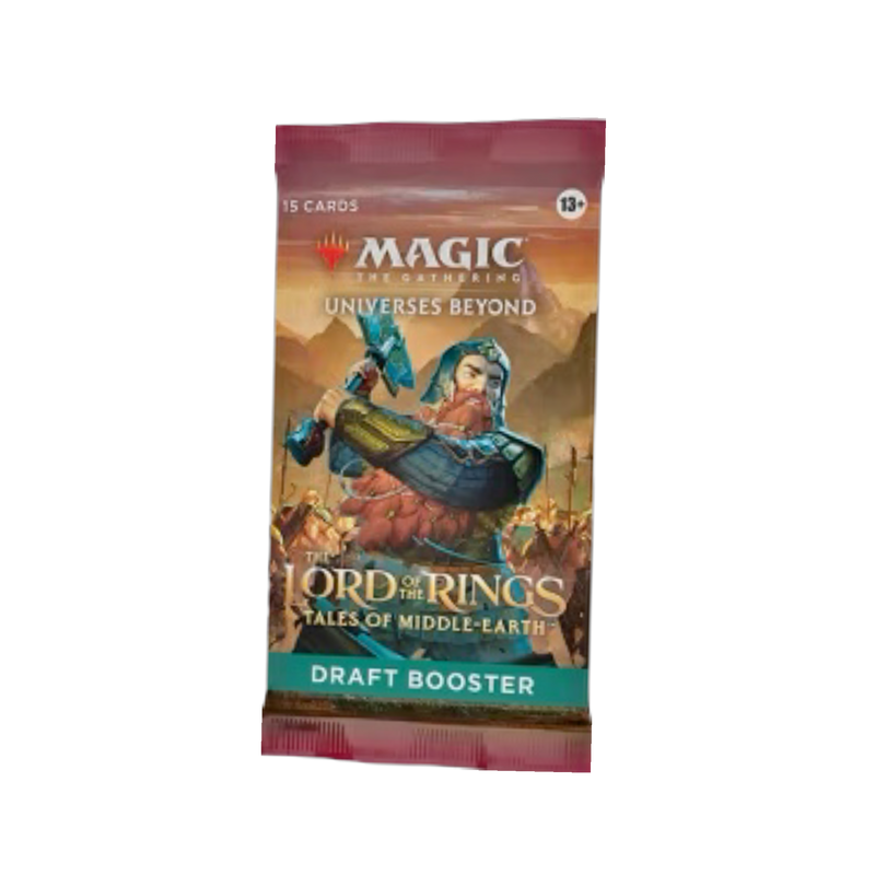 New Magic Lord of the Rings Booster Pack for Draft play, featuring exclusive LOTR artwork and cards