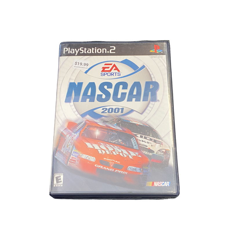 NASCAR 2001 PS2 racing game, vintage collectible for PlayStation 2, high-speed action, realistic graphics