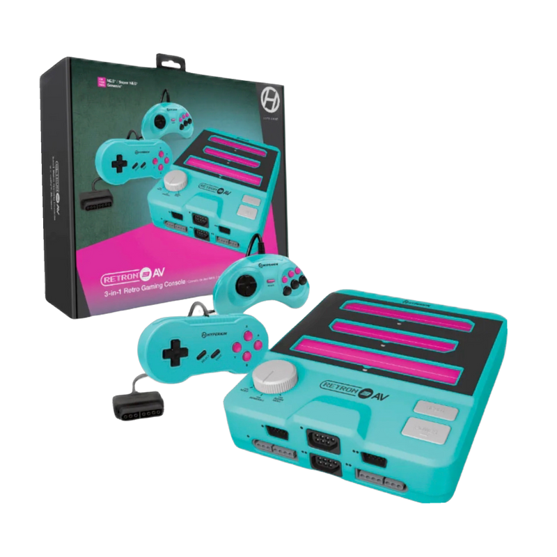 Buy new Retron 3 Multi-system Console, compatible with NES, SNES, Genesis games, in sleek black design