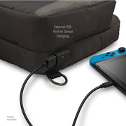 New Double Jumper Switch Travel Bag in sleek black, waterproof nylon, compact size for gamers on-the-go